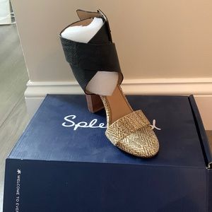 Chunky heel wrap around ankle sandals